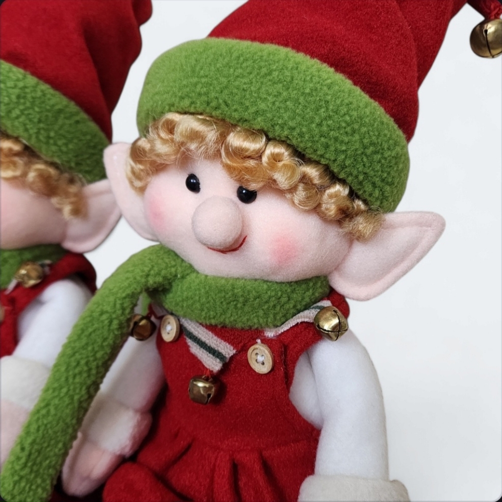 Adorable Vintage Christmas Elves - Set of 2 - Picture 8 of 15